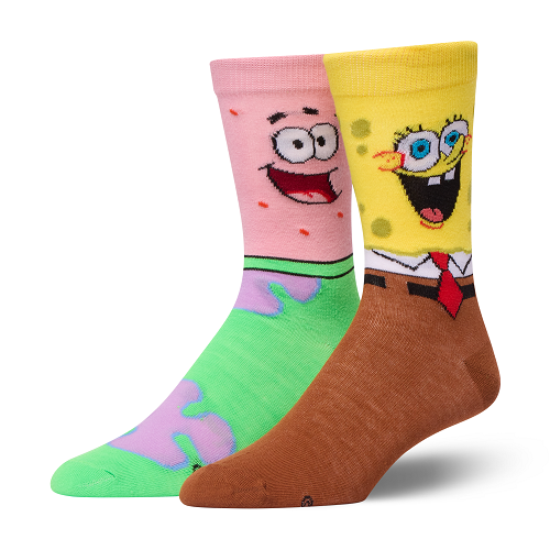 クレイジー ソックス（CRAZY SOCKS）メンズ クルー ソックス SPONGEBOB & PATPICK