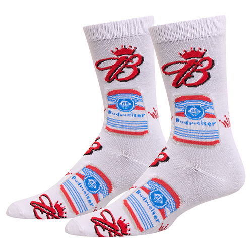 クレイジー ソックス（CRAZY SOCKS）メンズ クルー ソックス BUDWEISER CANS