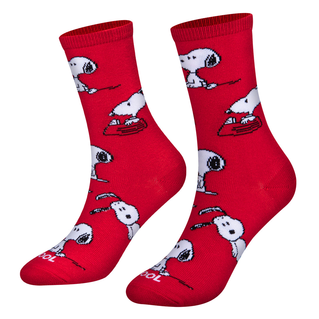 オッド ソックス（ODD SOX）クルー ソックス キッズ SNOOPY RED