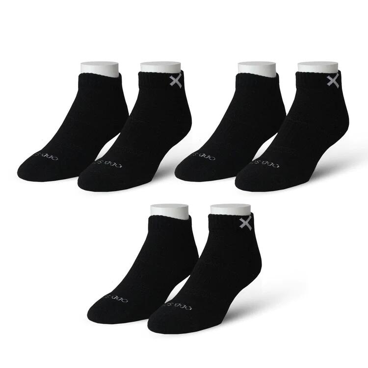 オッド ソックス（ODD SOX）アンクル ソックス ラージ サイズ BASIX 3 PACK（3足 セット）ANKLE BLACK