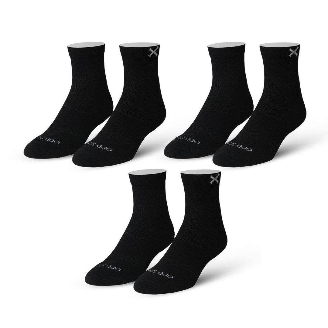 オッド ソックス（ODD SOX）クォーター ソックス ラージ サイズ BASIX 3 PACK（3足 セット）QUARTER BLACK