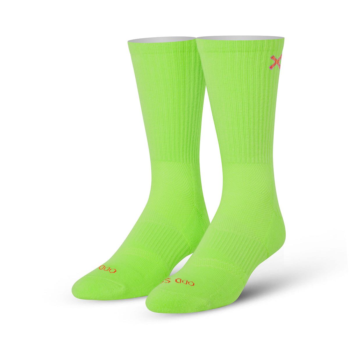 オッド ソックス（ODD SOX）クルー ソックス ラージ サイズ BASIX NEON GREEN CREW