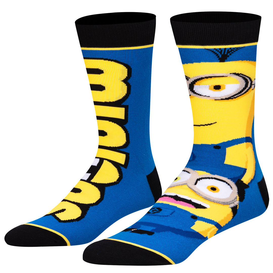 オッド ソックス（ODD SOX）クルー ソックス ラージ サイズ MINIONS SPLIT