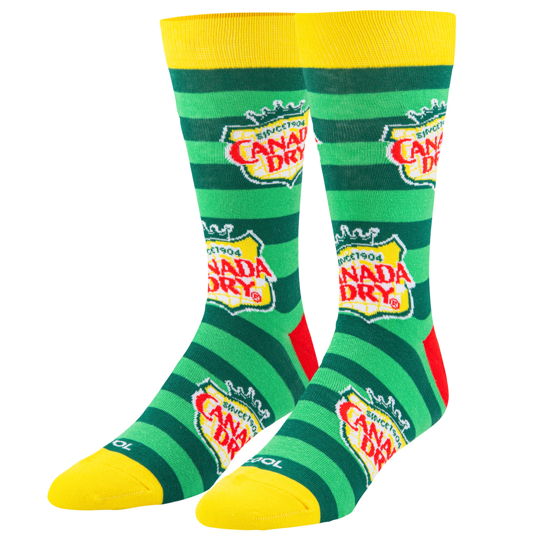 オッド ソックス（ODD SOX）クルー ソックス ラージ サイズ CANADA DRY STRIPES
