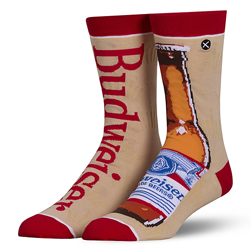オッド ソックス（ODD SOX）クルー ソックス ラージ サイズ BUDWEISER SPLIT
