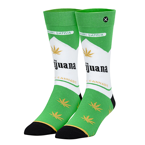 オッド ソックス（ODD SOX）クルー ソックス ラージ サイズ MARIJUANA PACK