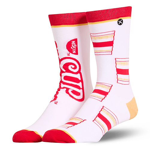 オッド ソックス（ODD SOX）クルー ソックス ラージ サイズ CUP NOODLES SPLIT