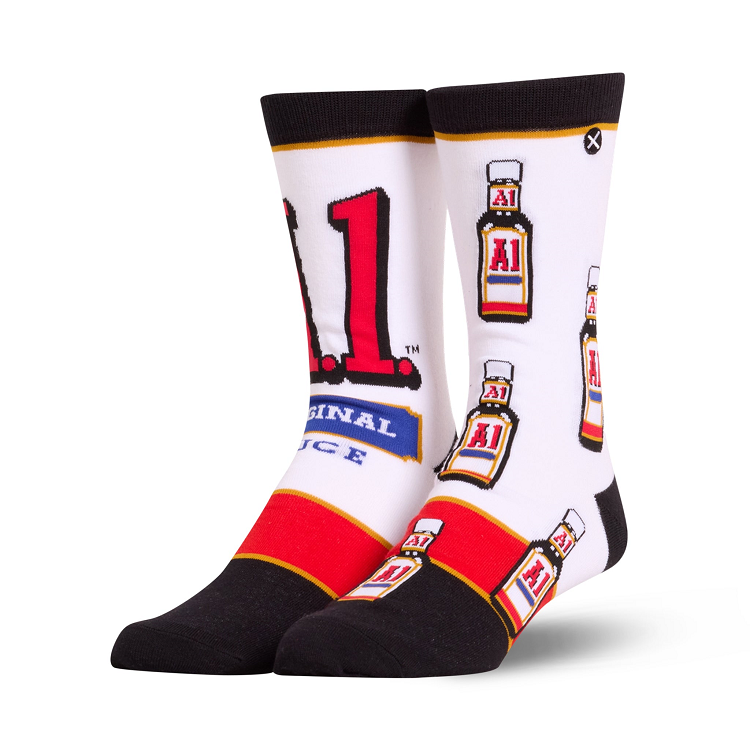 オッド ソックス（ODD SOX）クルー ソックス ラージ サイズ A.1. SAUCE SPLIT