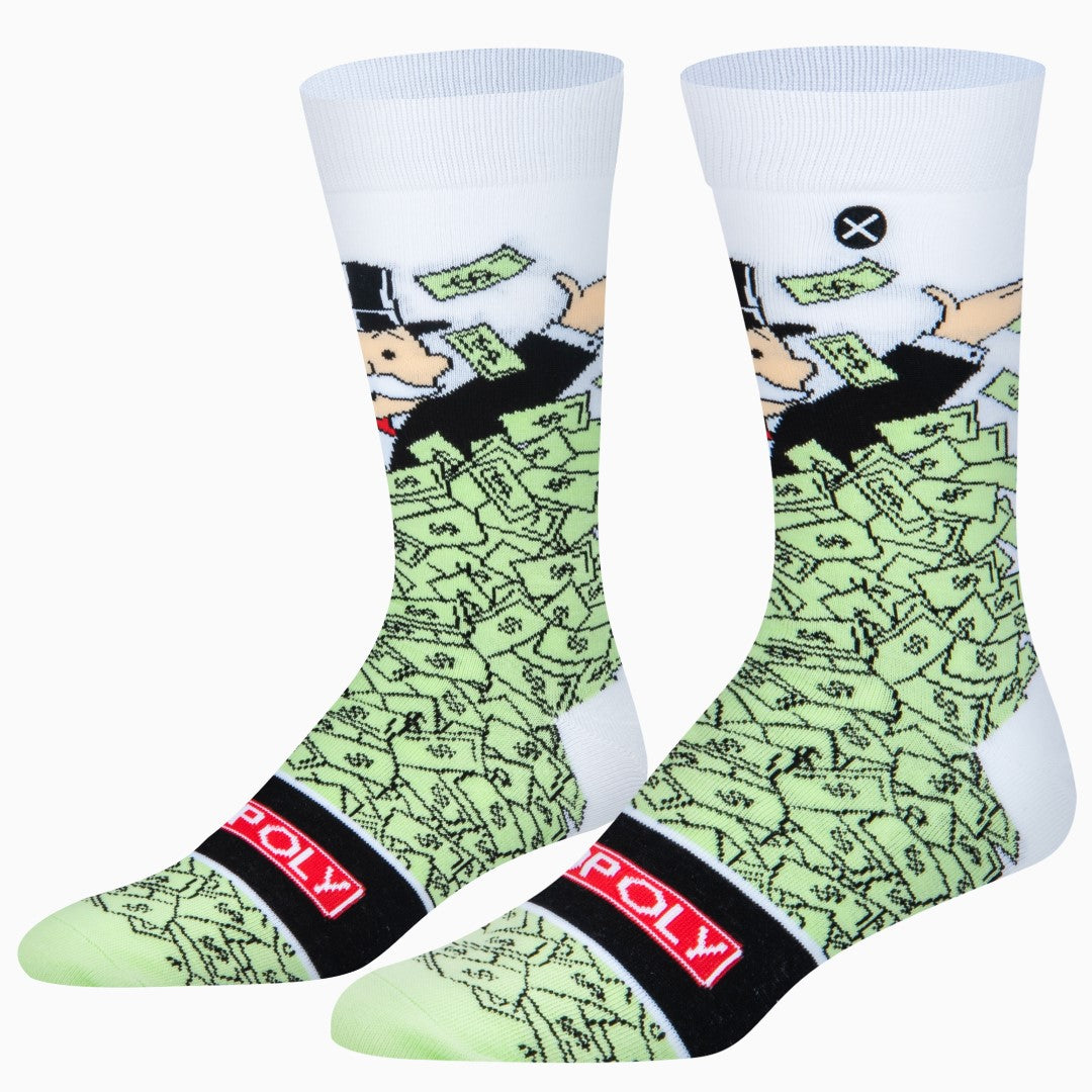 オッド ソックス（ODD SOX）クルー ソックス ラージ サイズ MONOPOLY WINDFALL