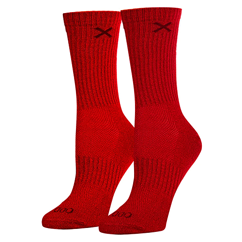 オッド ソックス（ODD SOX）クルー ソックス ミディアム サイズ BASIX RED HEATHER CREW