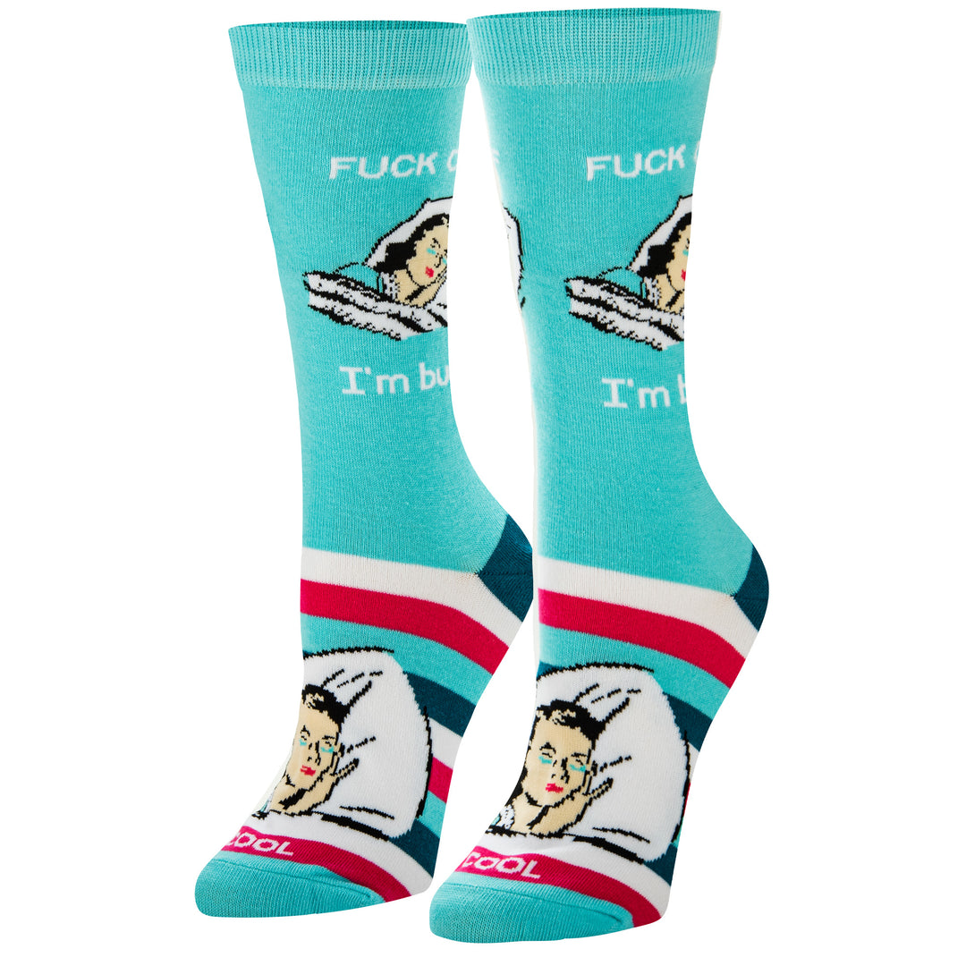 オッド ソックス（ODD SOX）クルー ソックス ミディアム サイズ FUCK OFF I'M BUSY
