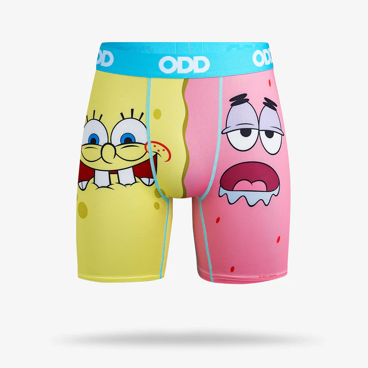 オッド ソックス（ODD SOX）メンズ ボクサー ブリーフ SPONGEBOB & PATRICK SPLIT