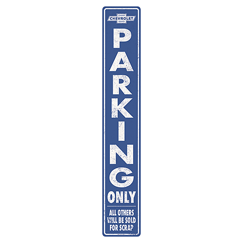 エンボス メタル ストリート サイン CHEVROLET PARKING ONLY