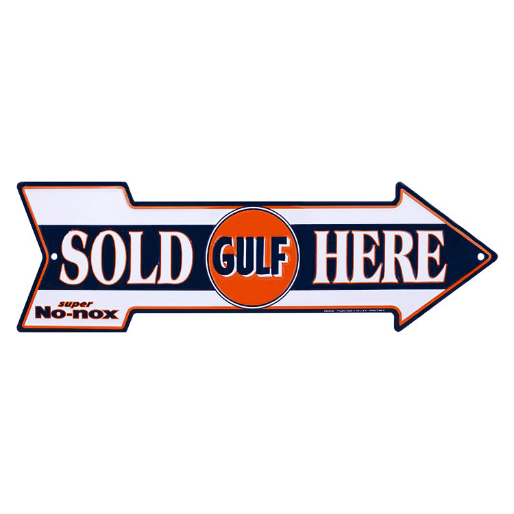 アルミニウム サイン ARROW SIGN GULF SOLD HERE