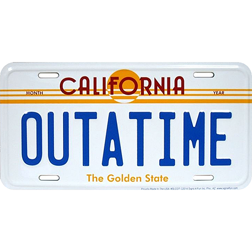 アルミニウム サイン LICENSE PLATE OUTA TIME