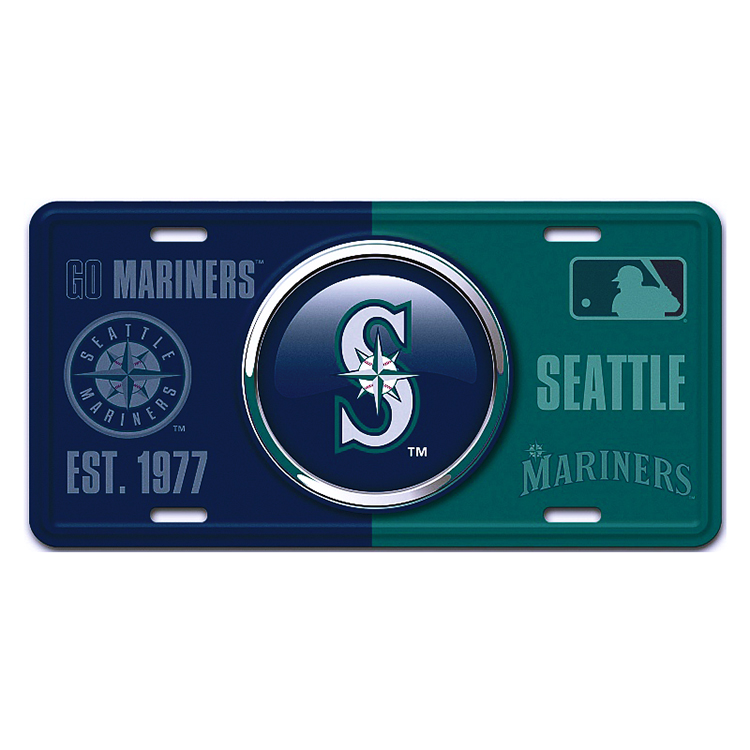 アルミニウム サイン LICENSE PLATE SEATTLE MARINERS BULLSEYE