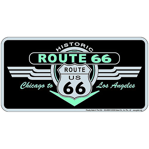 アルミニウム サイン RT 66 LICENSE PLAT