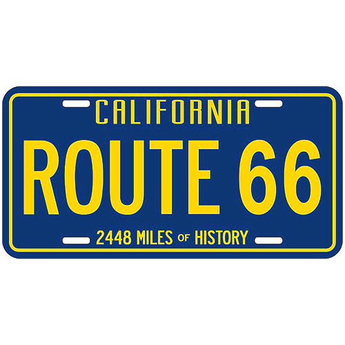 アルミニウム サイン RT 66 LICENSE PLATE