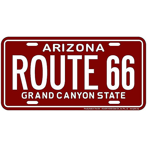 アルミニウム サイン RT 66 LICENSE PLATE