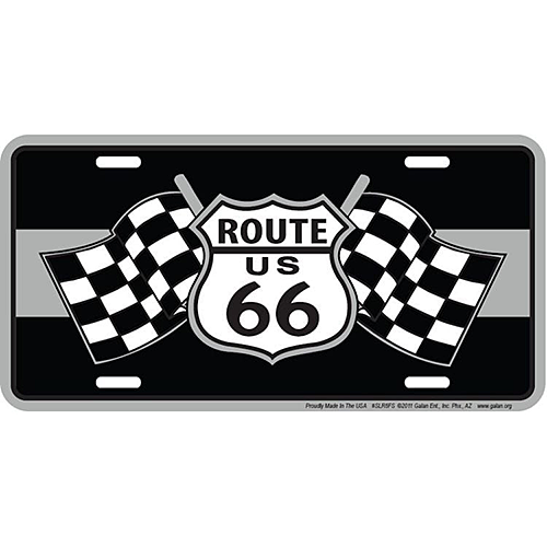 アルミニウム サイン RT 66 LICENSE PLATE