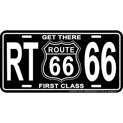 アルミニウム サイン RT 66 LICENSE PLATE
