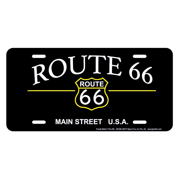 アルミニウム サイン RT 66 LICENSE PLATE