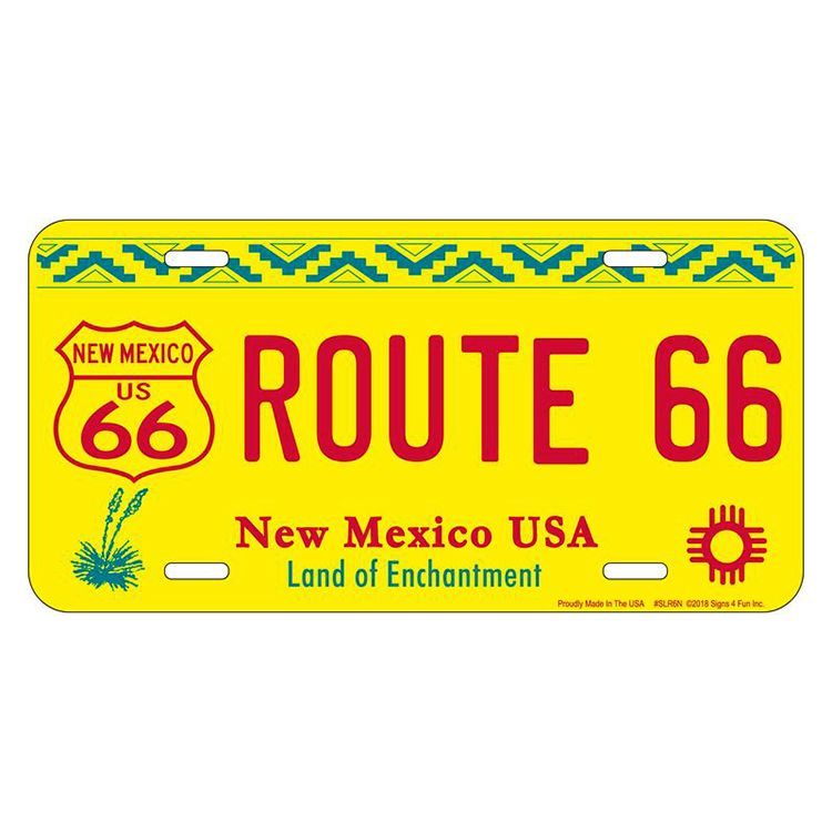 アルミニウム サイン RT 66 LICENSE PLATE