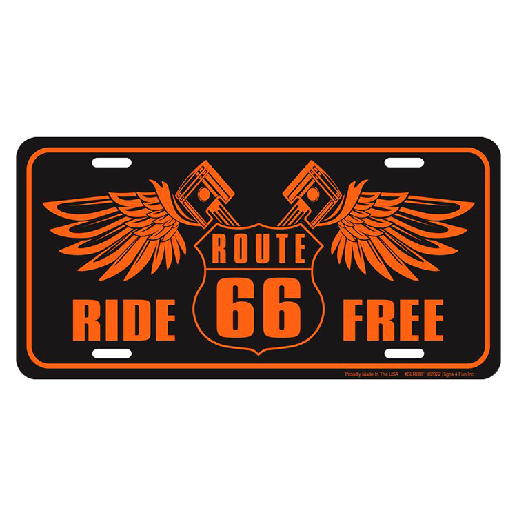 アルミニウム サイン RT 66 LICENSE PLATE