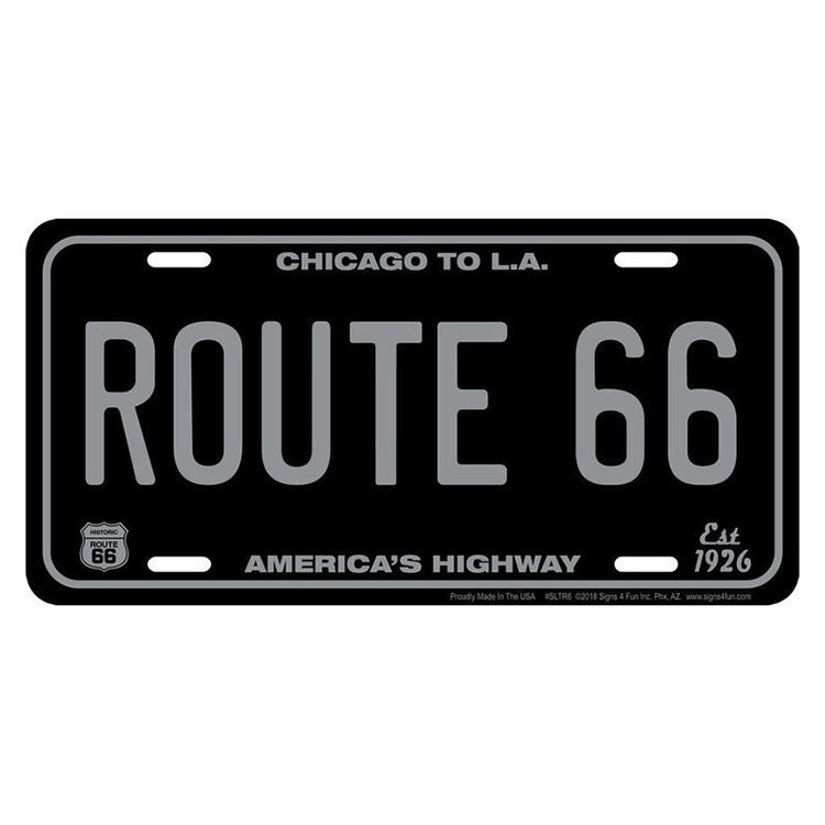アルミニウム サイン RT 66 LICENSE PLATE