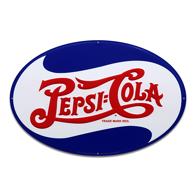 アルミニウム サイン PEPSI OVAL DIE CUT