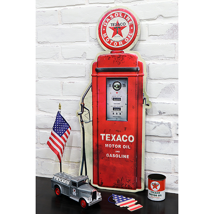 エンボス ティン サイン TEXACO GAS PUMP
