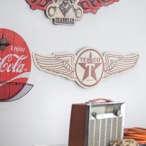 エンボス ティン サイン TEXACO WINGS