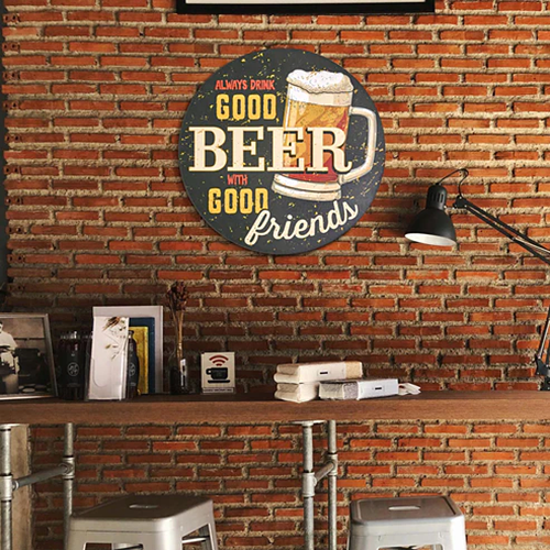 ウッディー ラウンド プラーク GOOD BEER