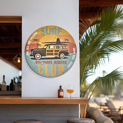 ウッディー ラウンド プラーク SURF CLUB