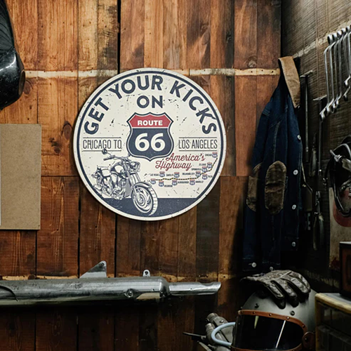 RT 66 ウッディー ラウンド プラーク ROUTE 66