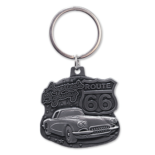 RT 66 メタル キーリング 3D コルベット