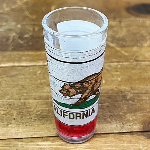 シューターグラス カリフォルニア フラッグ RUSTIC