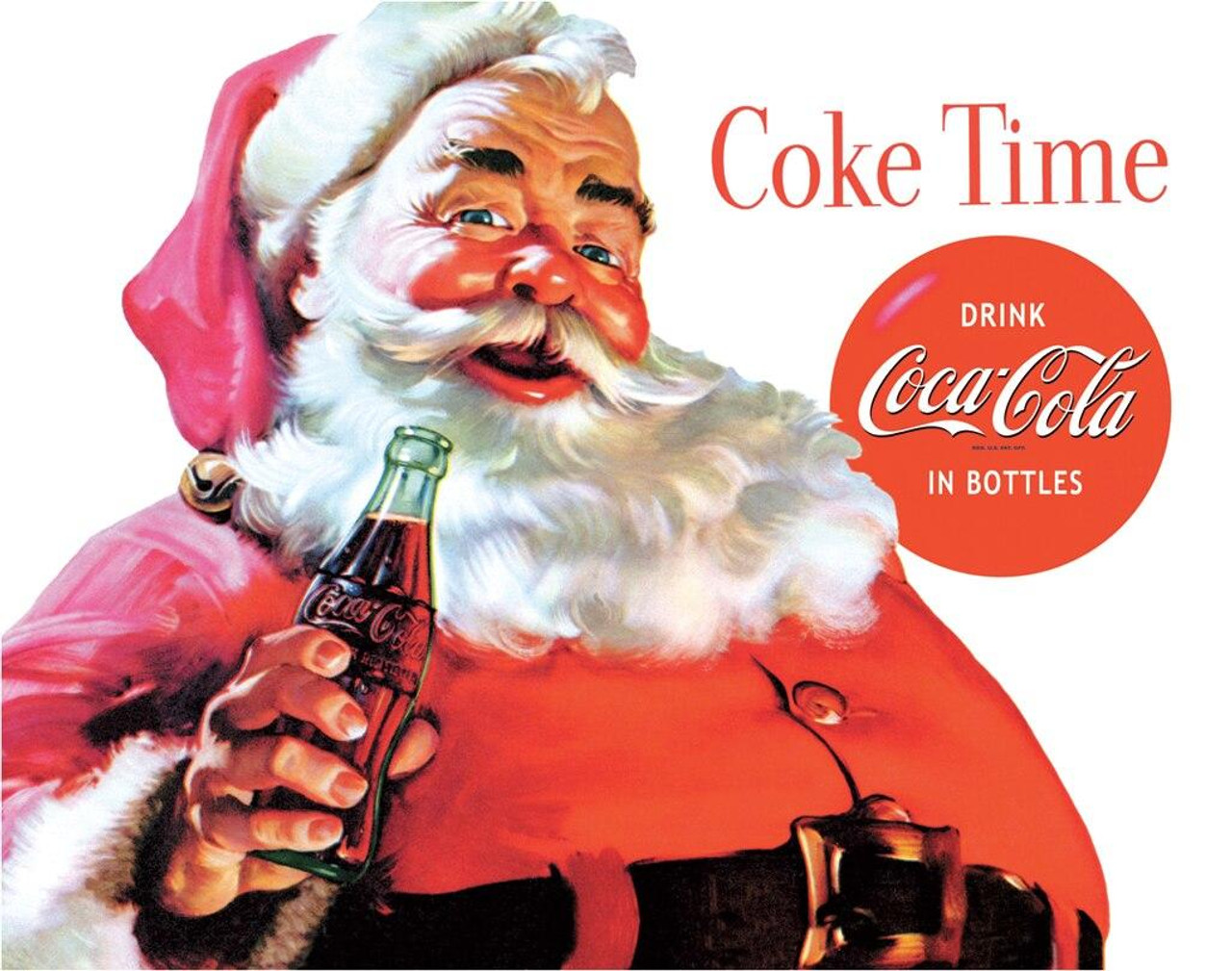 ティン サイン Coke - Santa - Coke Time