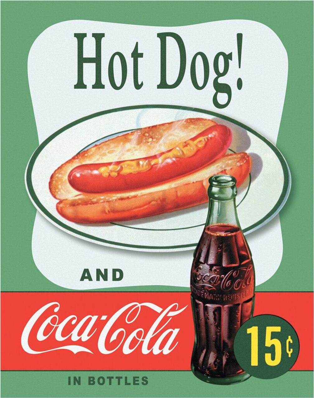 ティン サイン Coke - Hot Dog