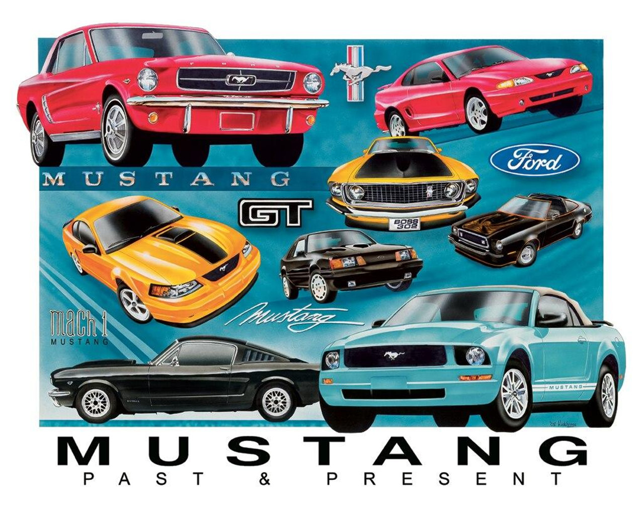 ティン サイン Ford - Mustang Chronology