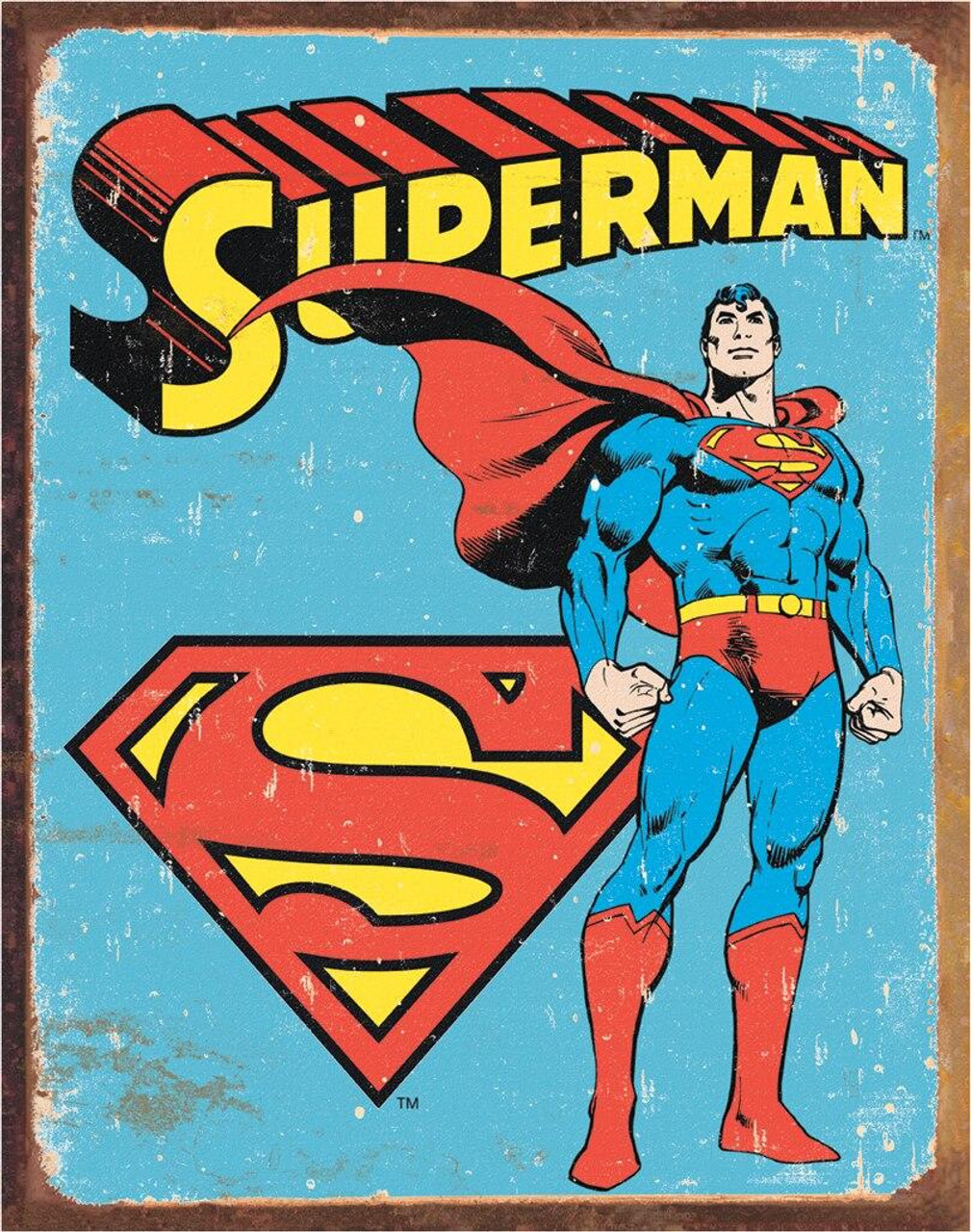 ティン サイン DC - Superman - Retro