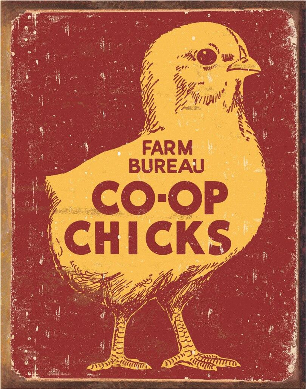 ティン サイン Co-Op Chicks