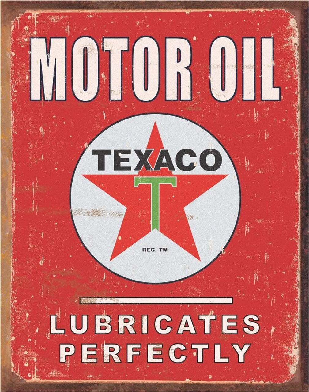 ティン サインTexaco - Lubricates Perfectly