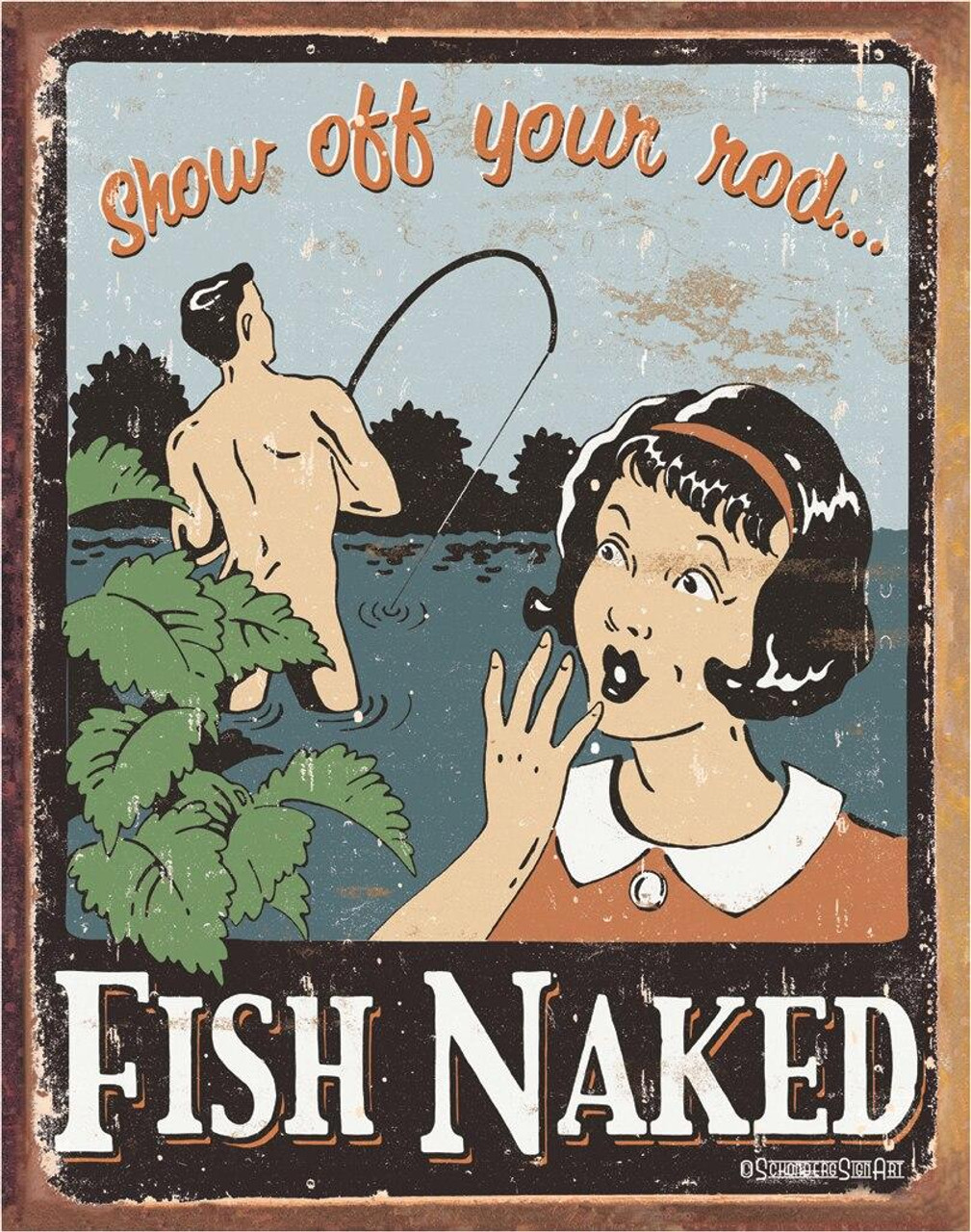 ティン サインSchonberg - Fish Naked