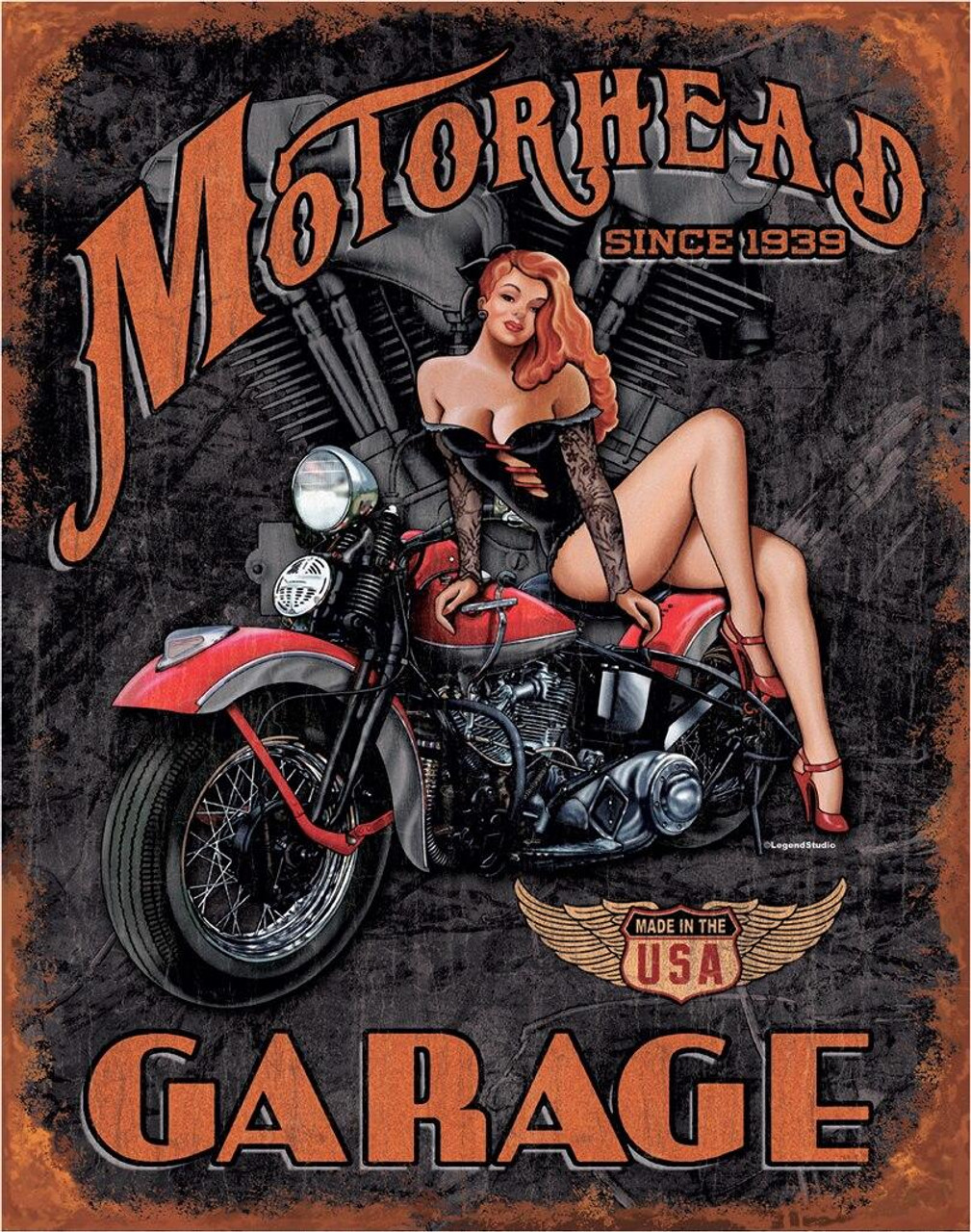 ティン サイン Legends - Motorhead Garage