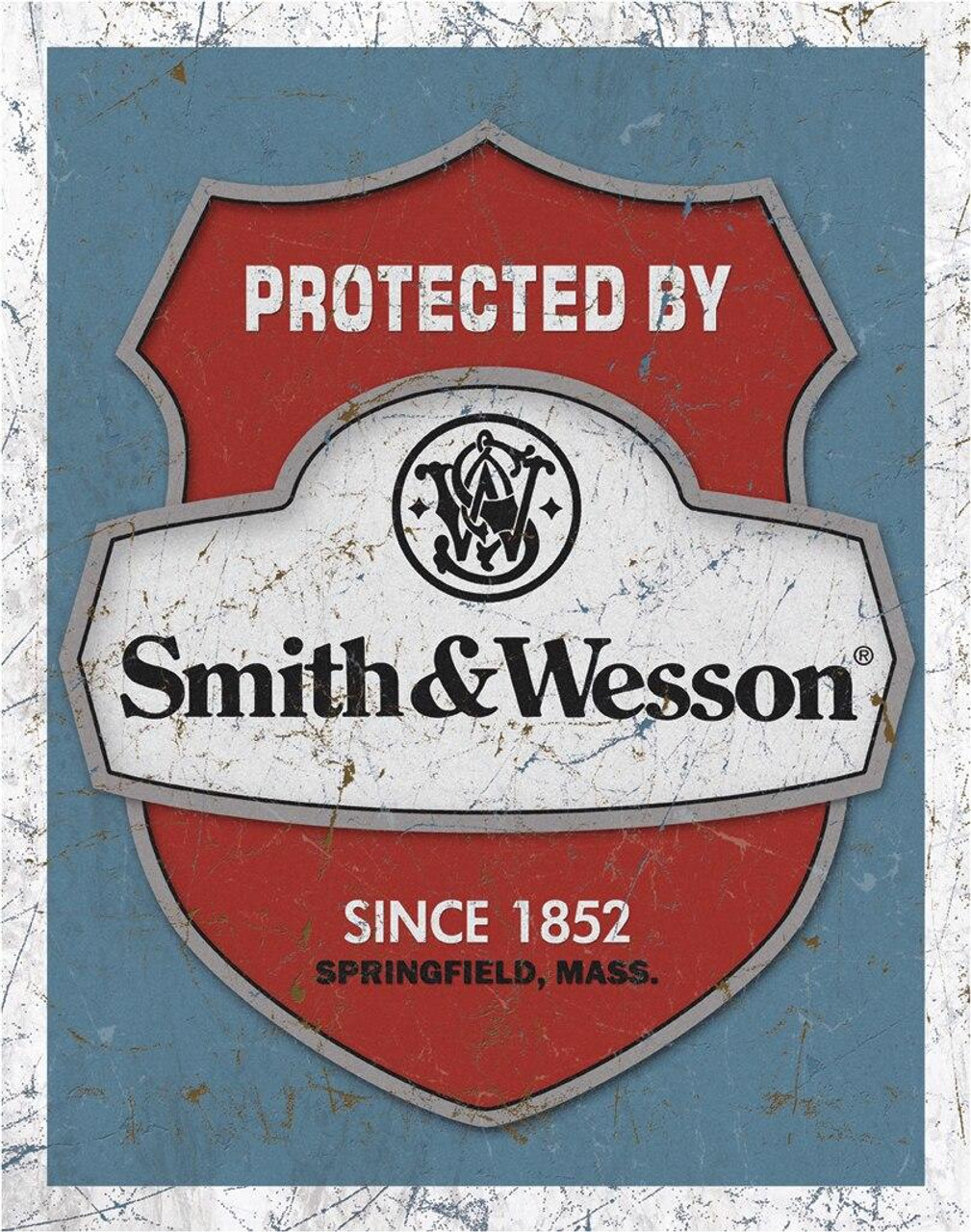 ティン サイン Smith Wesson - Protected By