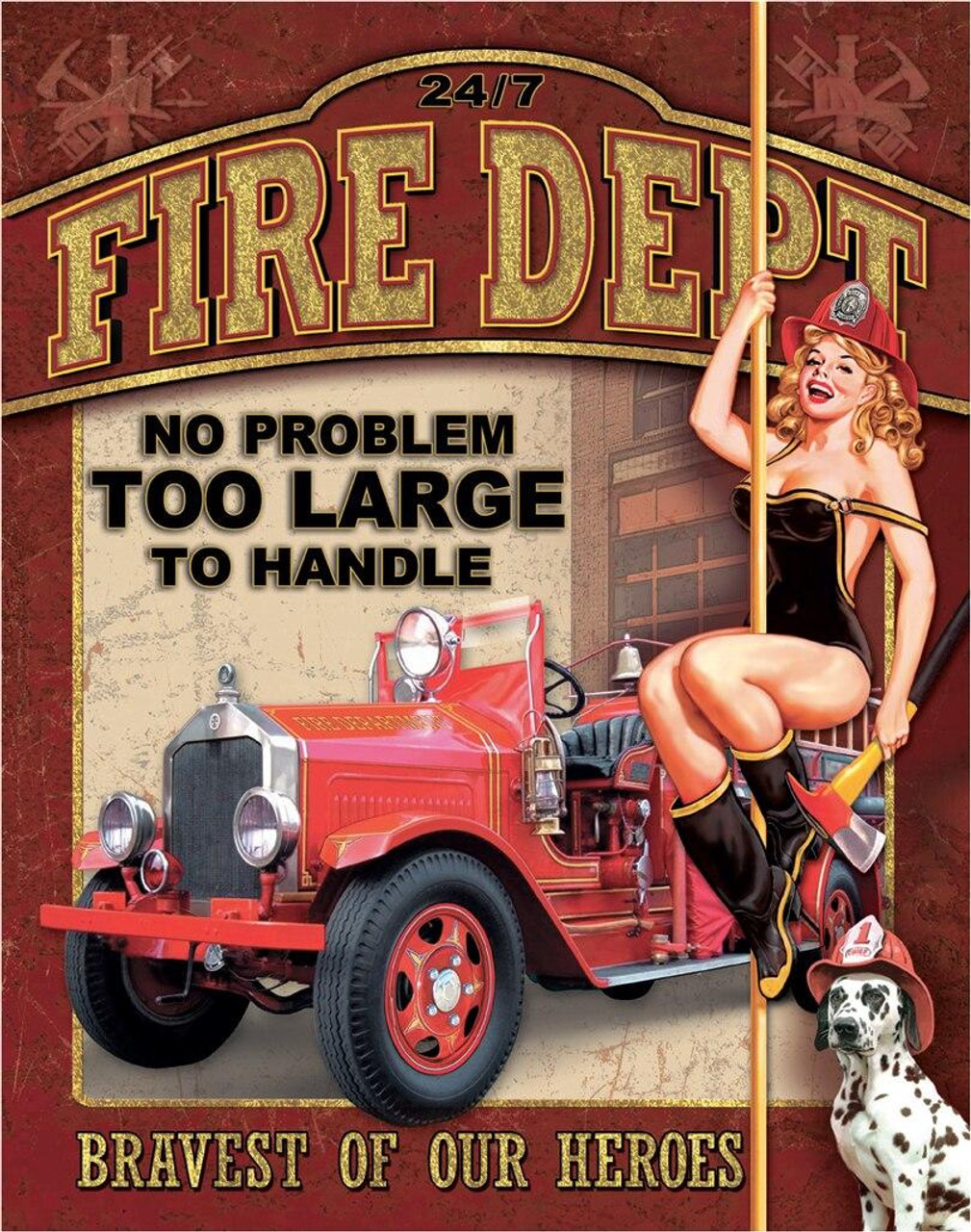ティン サイン Fire Dept - No Problem