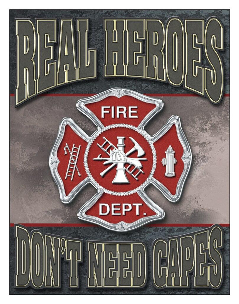 ティン サイン Real Heroes - Firemen