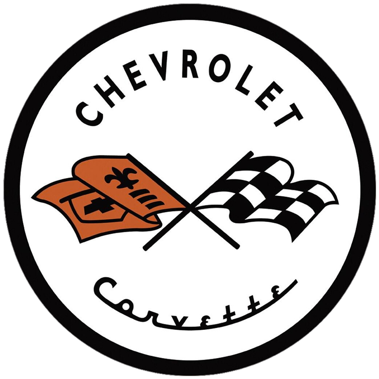 ティン サイン ROUND - Corvette '53 Logo