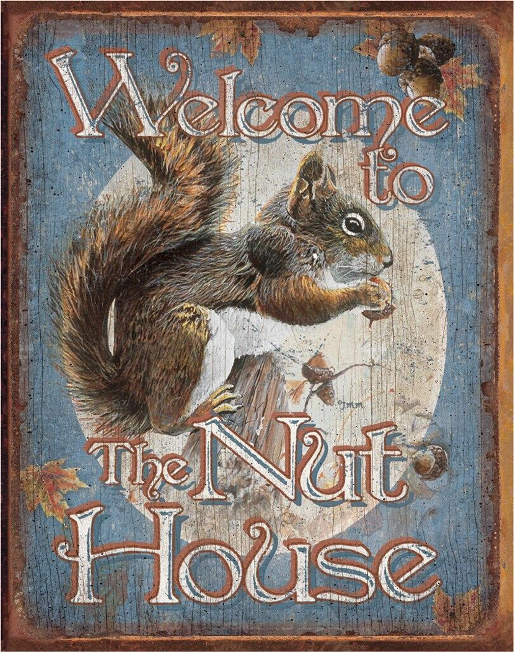ティン サイン Nut House - Welcome